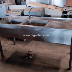 FREGADERO INOX DOS SENOS CON PEDAL