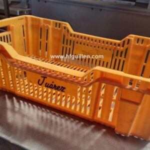 CAJAS DE PLÁSTICO AMARILLAS CON REJILLA (32 UDS.)