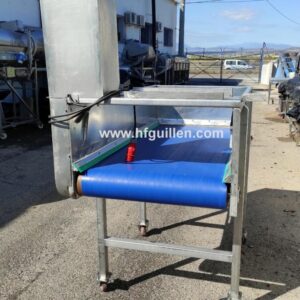 CINTA EN ACERO INOX PVC AZUL TIPO SILO DE ALIMENTACIÓN