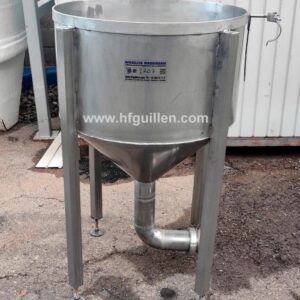 DEPÓSITO INOX CON FONDO CÓNICO