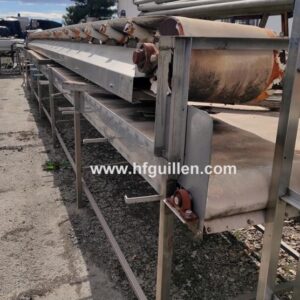 CINTA TRANSPORTADORA EN INOX CON BANDA DE PVC