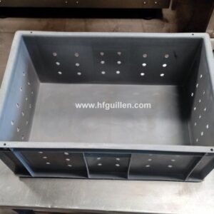 CAJAS DE PLÁSTICO GRISES PERFORADAS (6 UDS.)