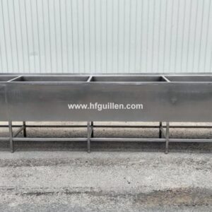 FREGADERO DE 4 POZAS EN ACERO INOX