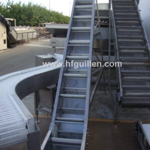 ELEVADOR DE CANGILONES TIPO Z DE ARRASTRE EN ACERO INOX