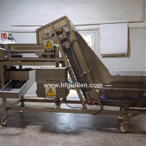 CORTADORA DE LIMONES EN RODAJAS FELTRACON CON CINTA ELEVADORA DE ACUMULACIÓN