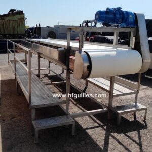 CINTA TRANSPORTADORA INOX CON PASARELAS