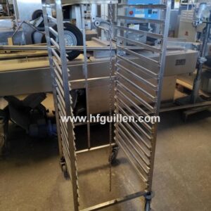 CARROS PORTA BANDEJAS EN INOX CON RUEDAS (4 UDS.)