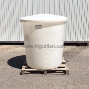 DEPÓSITO CÓNICO BLANCO DE PET CON TAPADERA