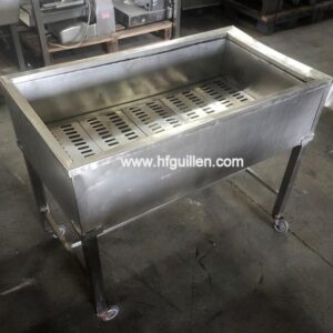 BALSA EN INOX CON RESISTENCIA ELÉCTRICA Y RUEDAS