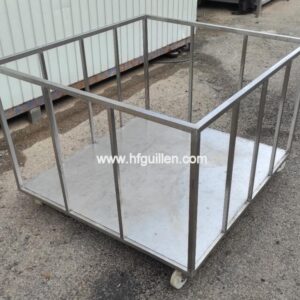 JAULA CON RUEDAS EN ACERO INOX