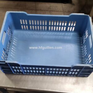 CAJAS DE PLÁSTICO AZULES CON RANURAS LATERALES (19 UDS.)