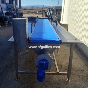 CINTA TRANSPORTADORA CON MESA DE EVISCERADO PALINOX