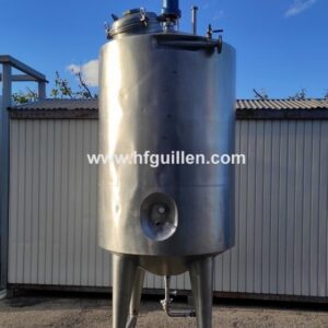 DEPÓSITO EN ACERO INOXIDABLE DE DOBLE CUERPO ISOTERMO CON AGITADOR 2000 L